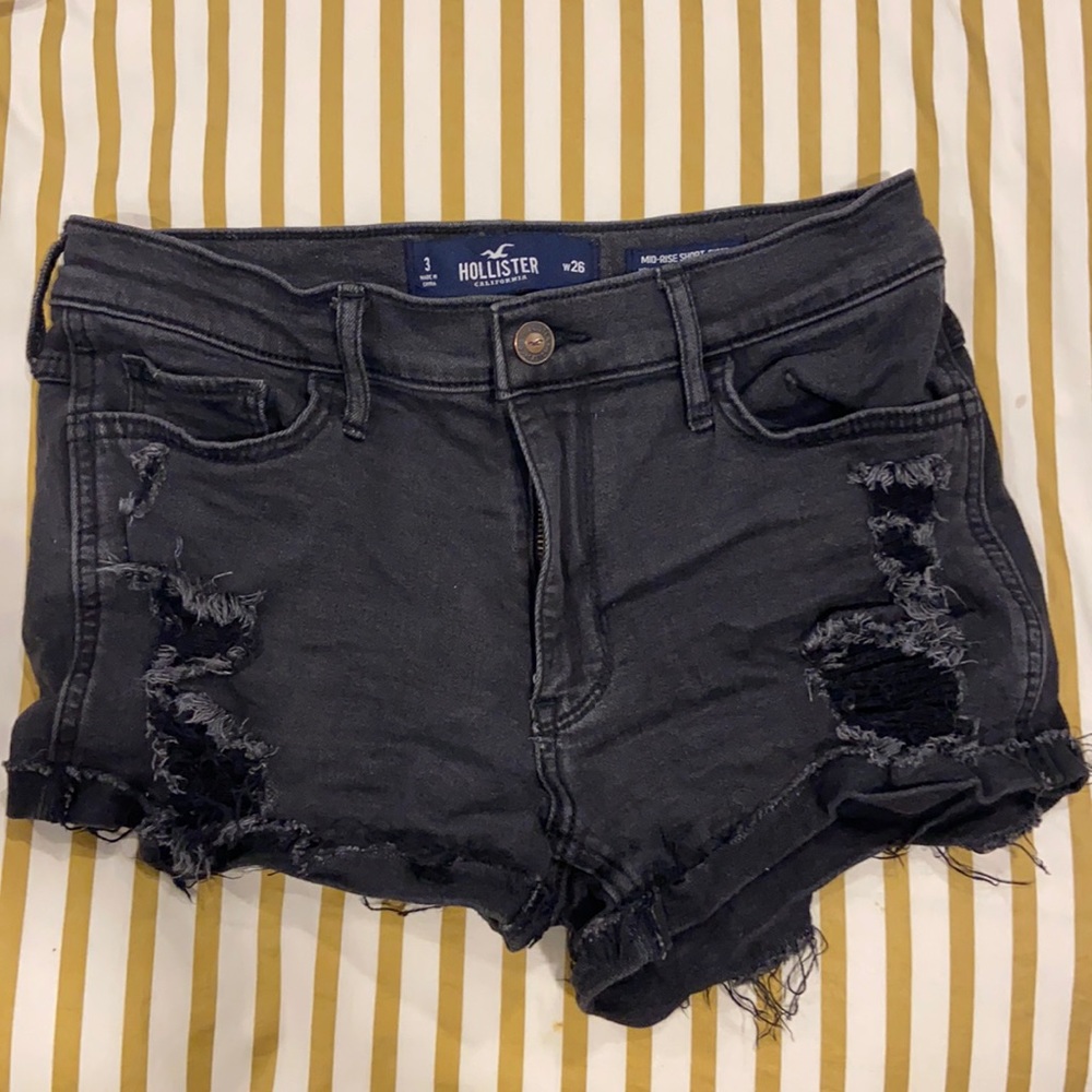 Black Jean Shorts